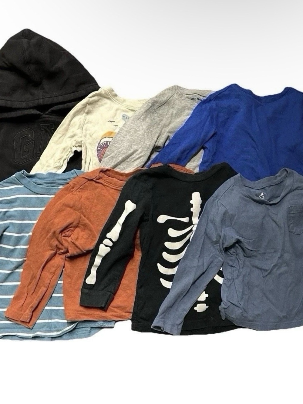 Toddler Boy Top Lot Long Sleeve Shirts Hoodie Size 3T Fall Winter Cold Weather